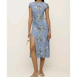 Reformation Frasier Dress Linda Blue Floral Size 12 NWT $248
